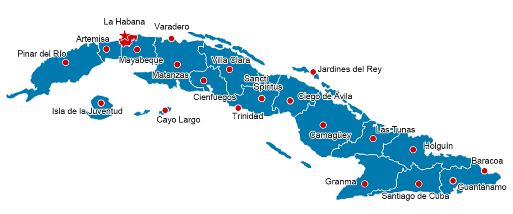 mapa de cuba