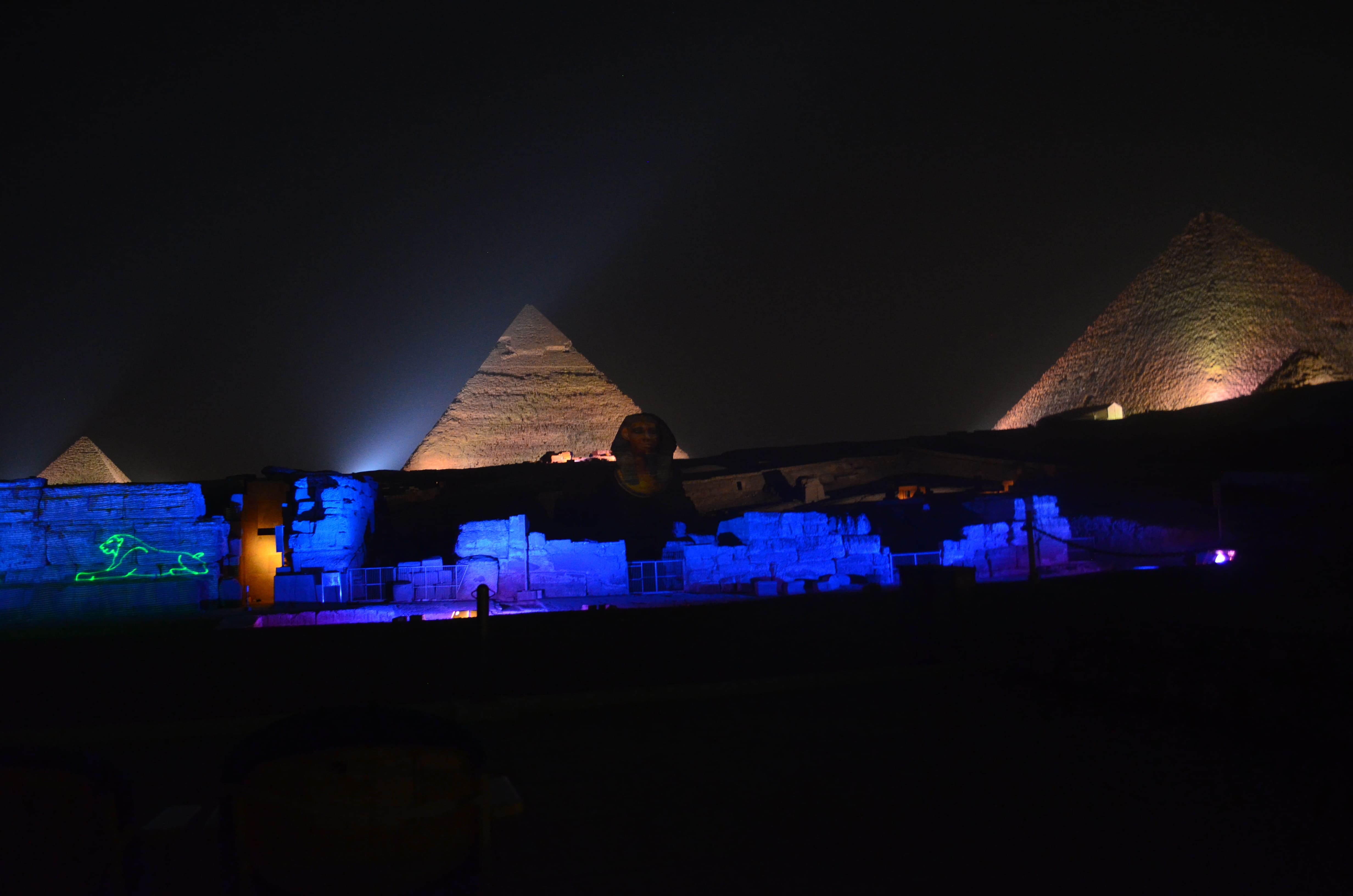 Show de luz y sonido en las Pirámides de Guiza