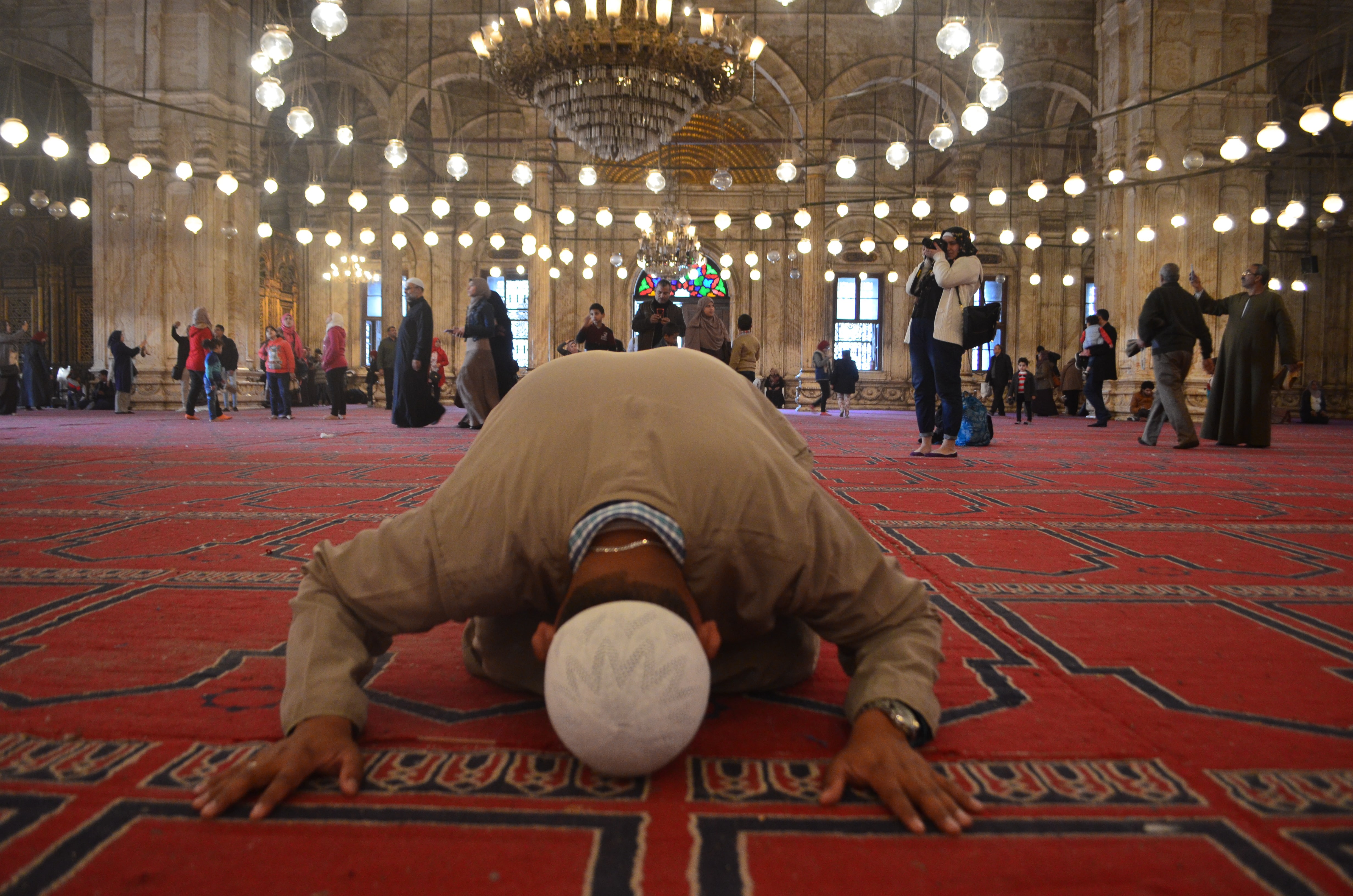 Parte interna de la Mezquita de Muhamed Alí