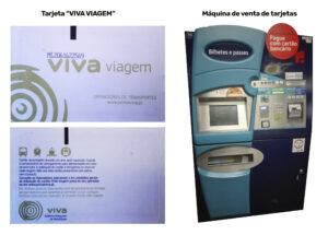 Cómo moverte por Lisboa tarjeta de transportes y maquina de venta en el metro