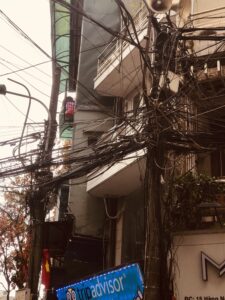 Cableado de las calles de Hanoi