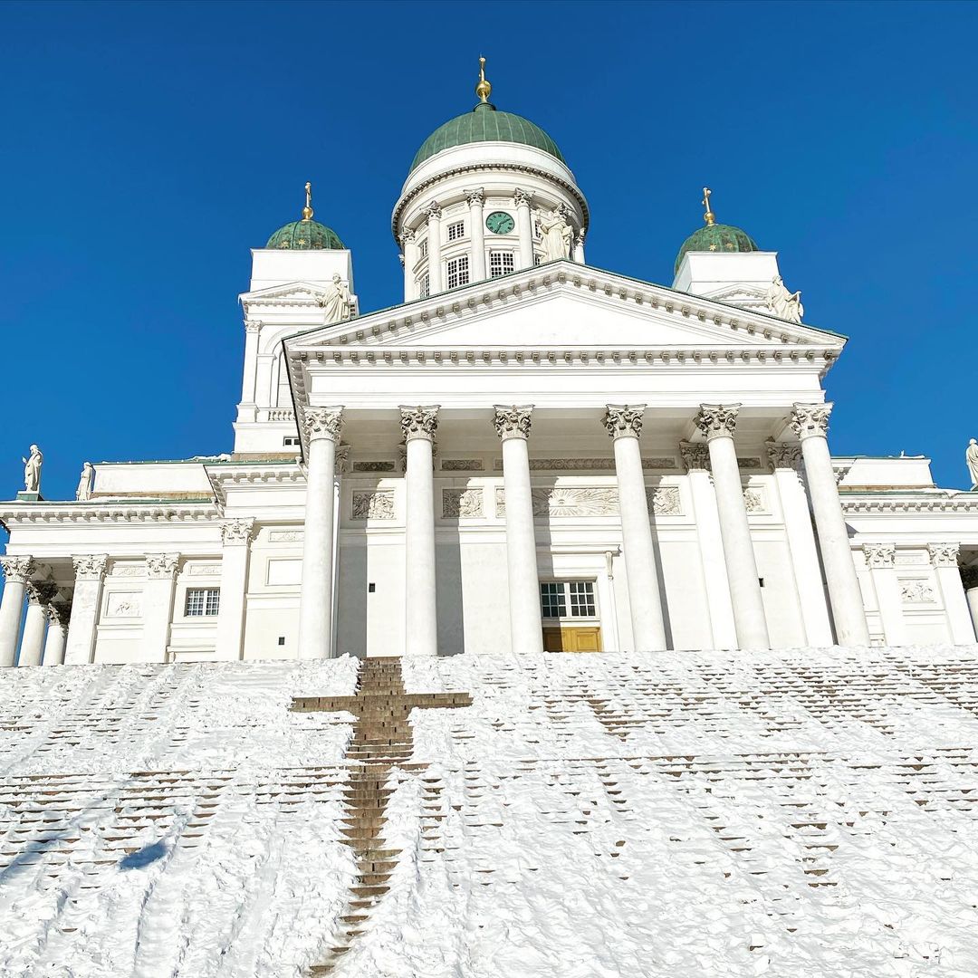 Catedral luterana de Helsinki en invierno