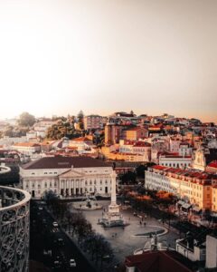 Vistas desde el elevador de Santa Justa uno de los mejores miradores de Lisboa